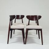 Dining chairs set of 6 heritage herringbone Beige linen