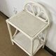 Vintage rattan side table / bedside table