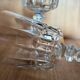 6 vintage faceted stemmed glasses