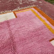 Grand tapis berbère rose 290x210 cm  épaisse Fait main – Style bohème chic