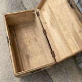 Sanded wooden trunk