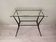 Antique side table in metal and glass