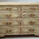 Beige and rust chest of drawers