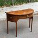 19th century English mahogany half-moon console desk