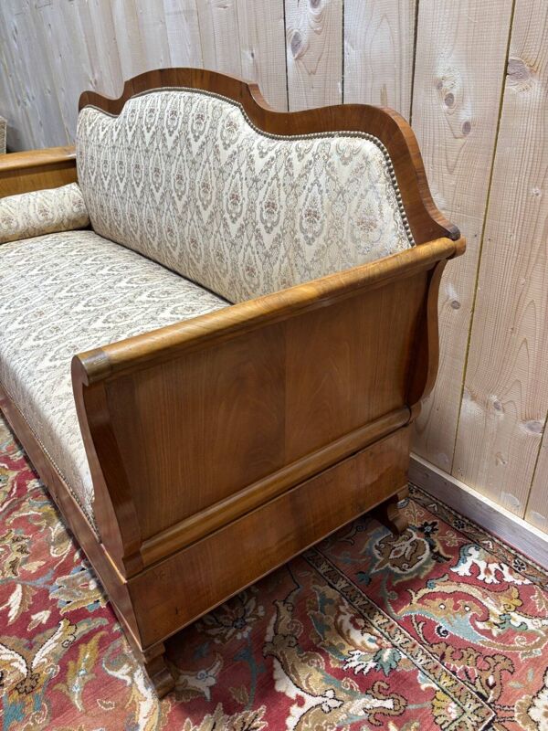 Banquette à crosses de style Louis Philippe