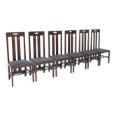 6 chaises Ingram par Charles Rennie Mackintosh pour Cassina, années 1980