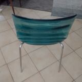 Blue polymer plastic chair Calligaris