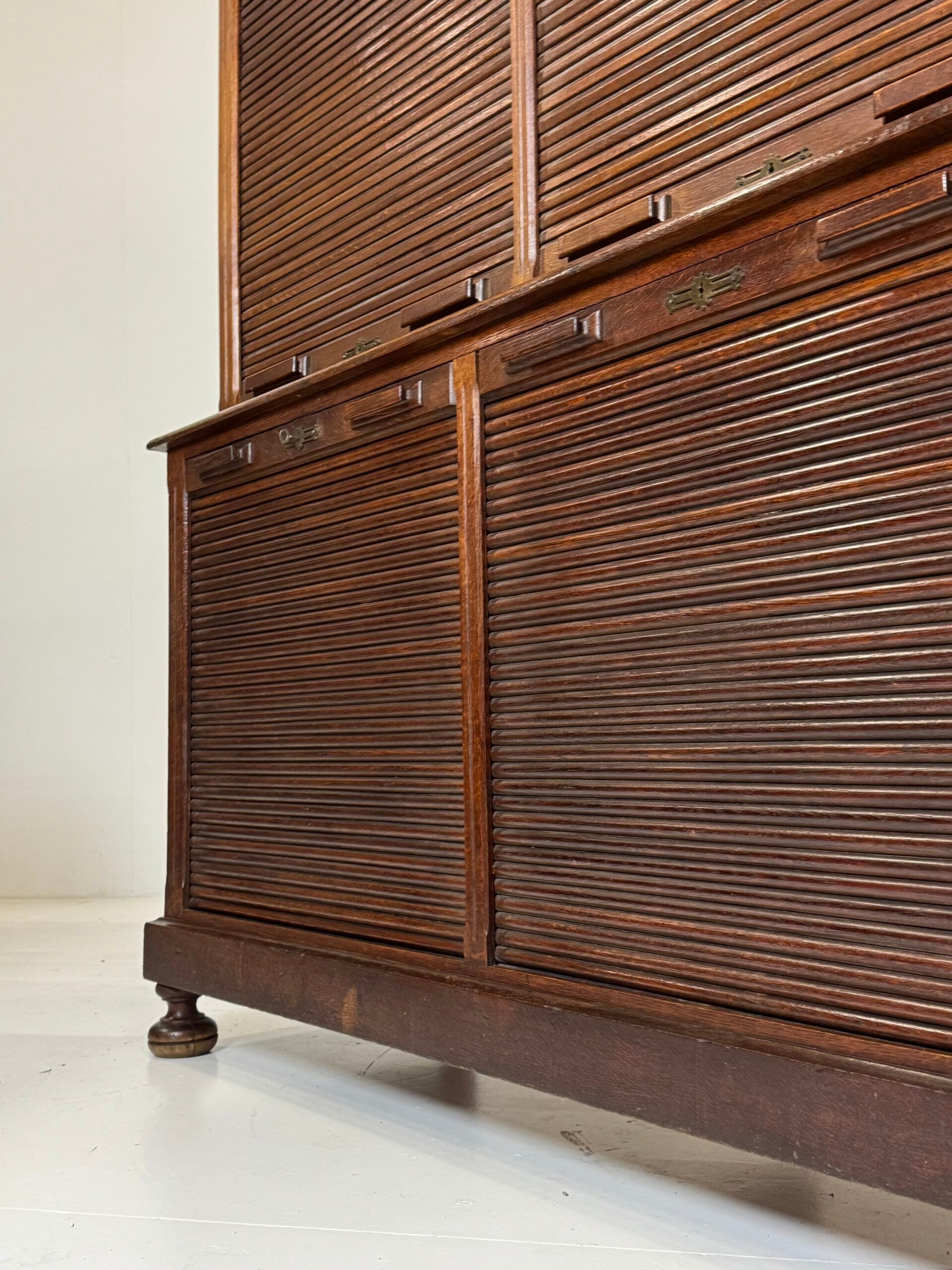 2 x oak filing cabinets ca. 1900