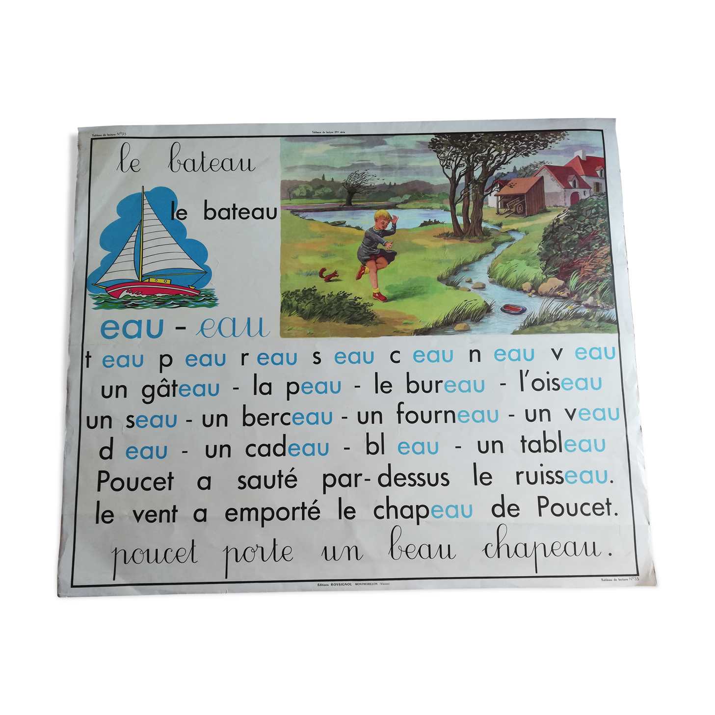 Nightingale poster, vintage school card