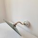 Swan neck wall light in enameled sheet metal