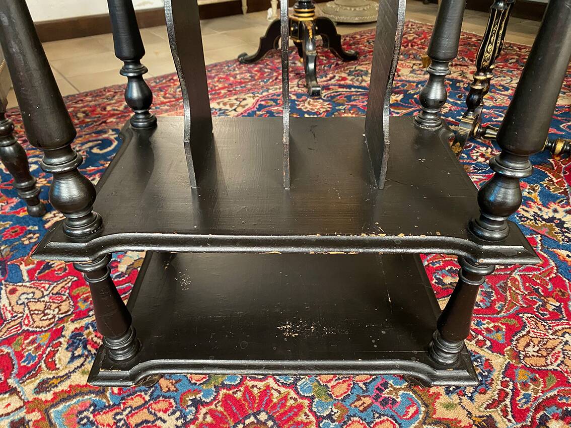 Napoleon III music or sheet music cabinet in blackened wood