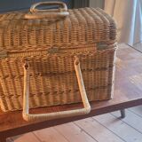 Rattan suitcase 70's