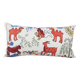 Vintage embroidered cushion cover 46x89 cm