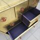 Handcrafted commode fully dressed in brass, original piece and