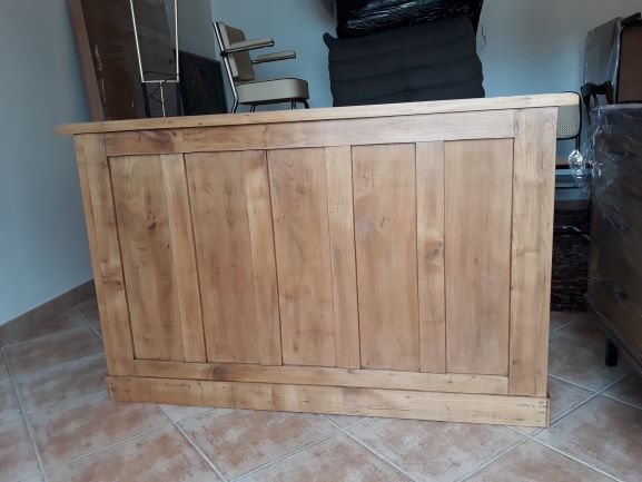 American flat desk with vintage coffered boxes
