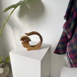 Vase sculpture en bois