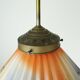 art déco glass PENDANT LIGHT airbrush pleated shape avantgarde design
