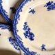 6 Staffordshire blue ironstone dinner plates