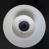 Dansk design white/purple 1980s pendant lamp by Danish Jeka Metaltryk