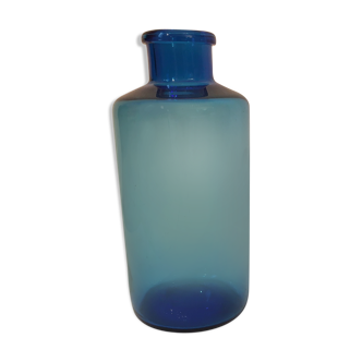 Old blue glass pharmacy jar