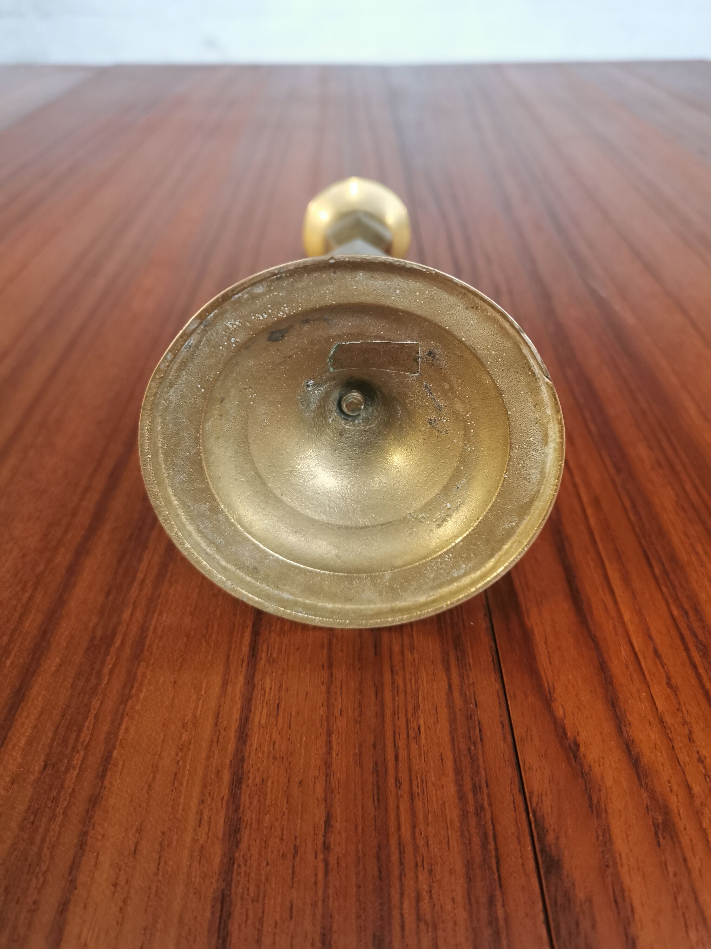 Antique brass candle holder
