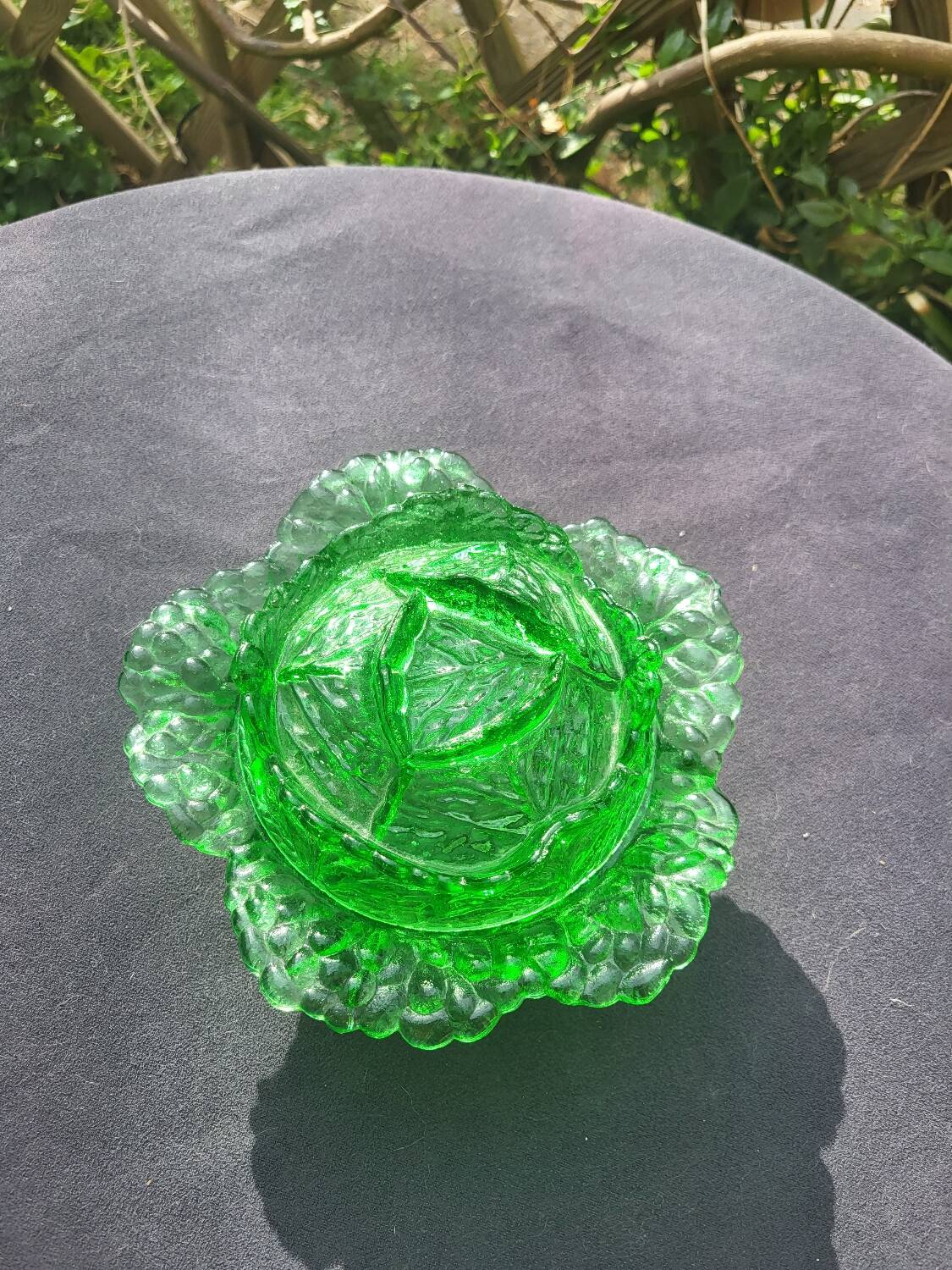 Beurrier chou en verre Portieux ( urane ouraline)