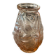 Pink chiseled glass vase