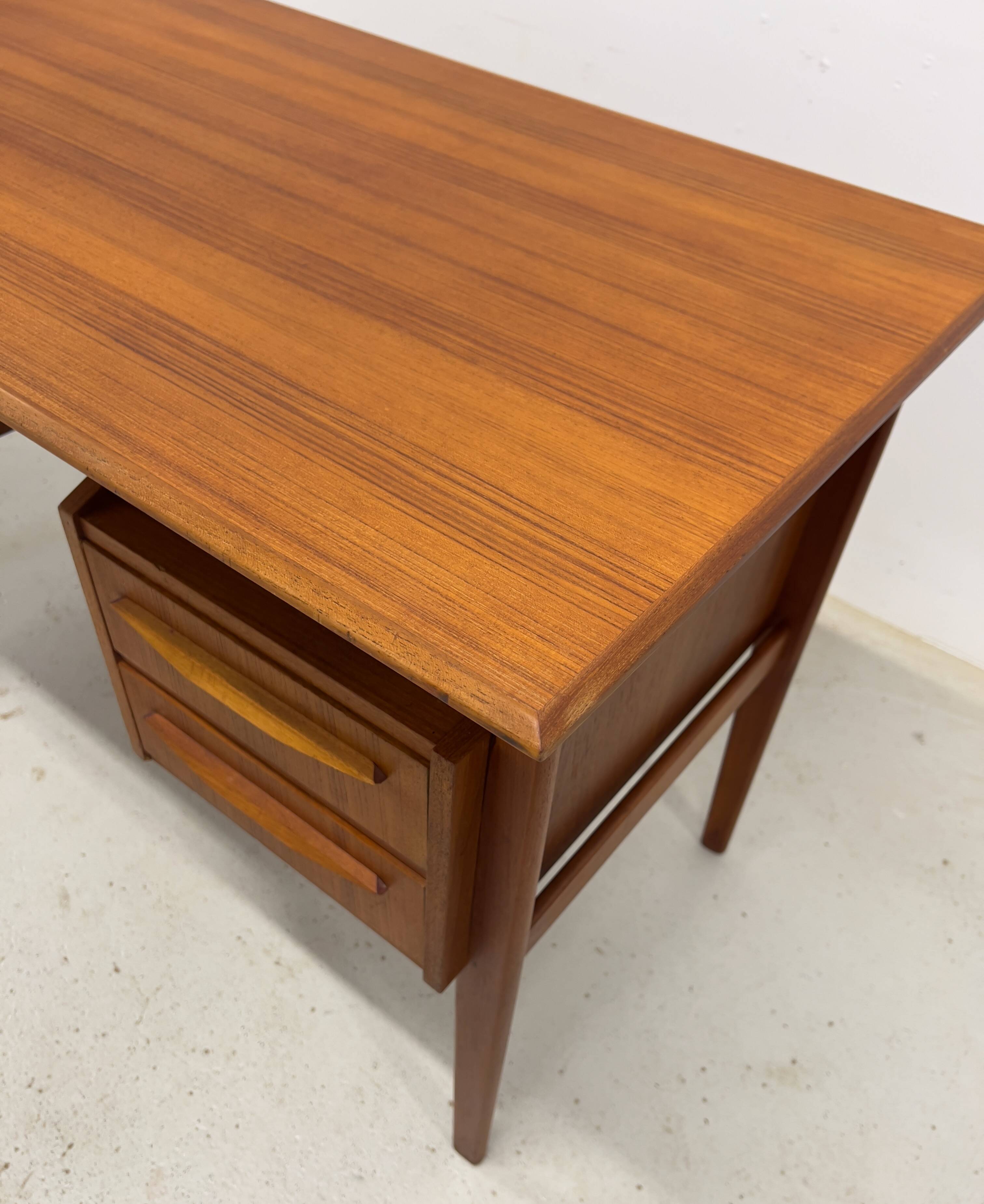 Teak Desk By Gunner Nielsen For Tibergaard, 1960s.