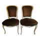 A pair of Louis XV style armchairs