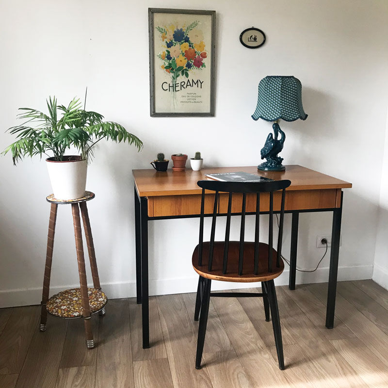 Desk in formica and metal 1970