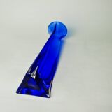 Soliflore Sommerso blue in Murano glass, Italy, 1970
