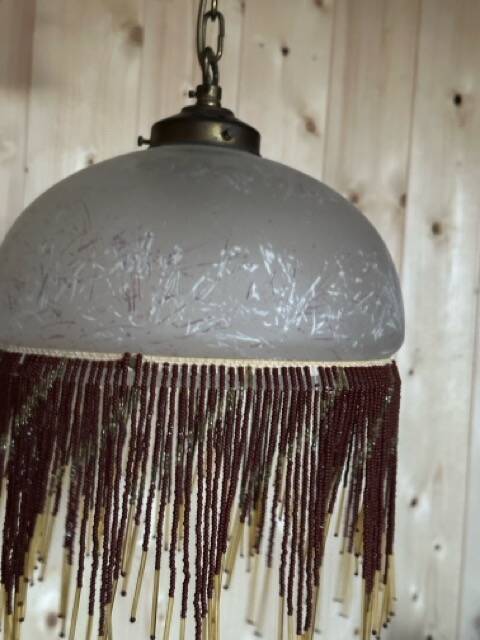 Vintage fringe beaded suspension