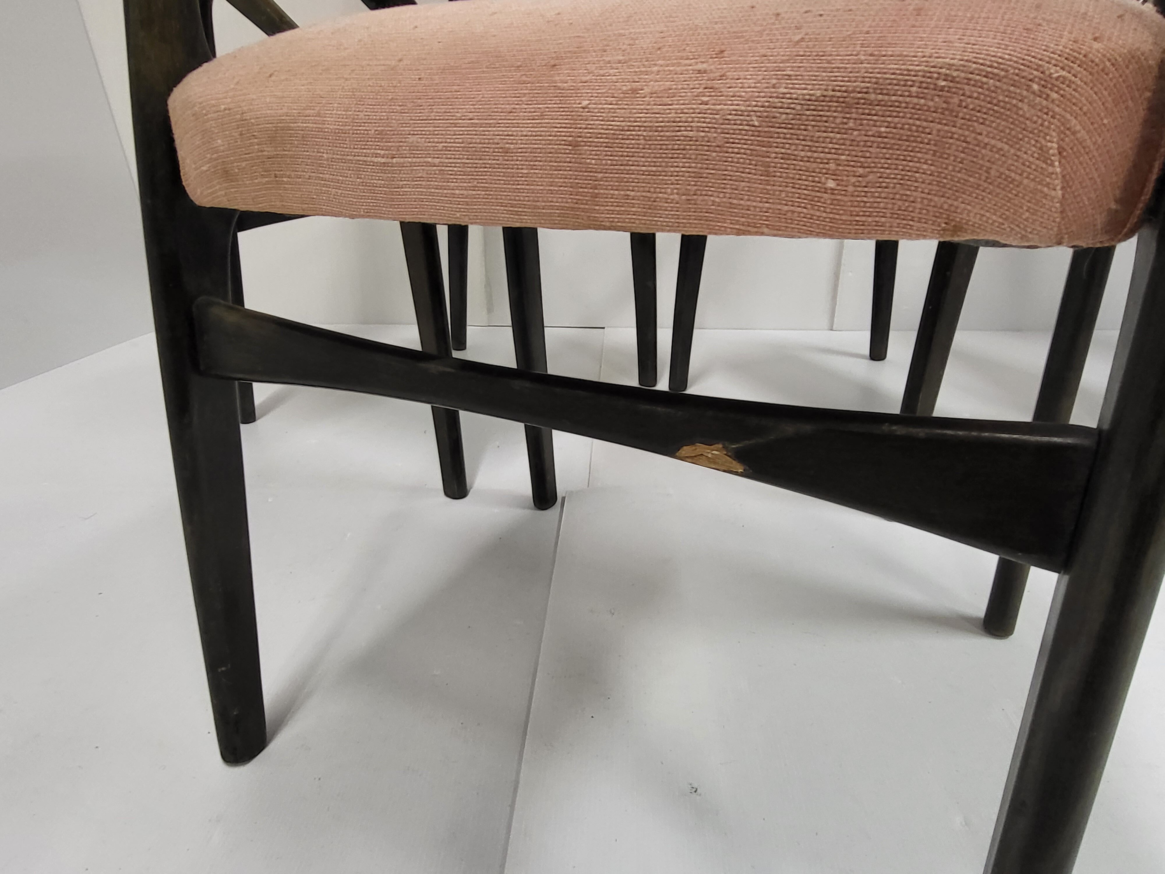 Suite de 6 chaises scandinaves 1960