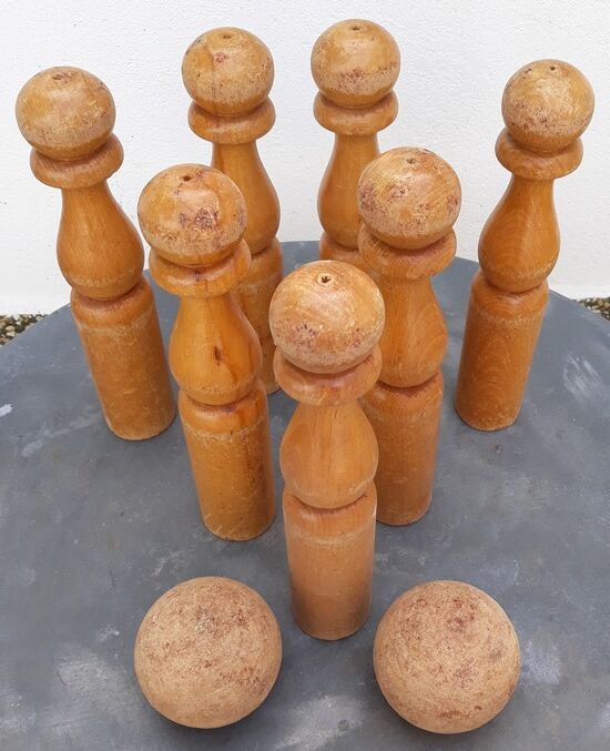 Jeu de quilles bois années 60/70