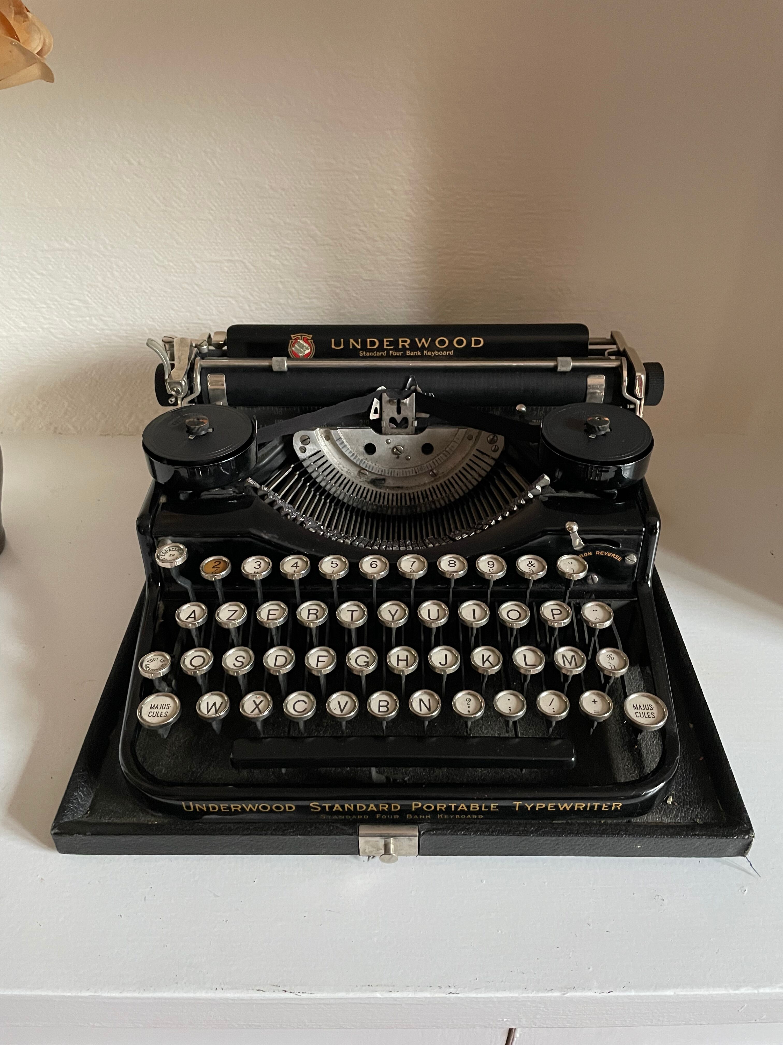 Underwood portable typewriter