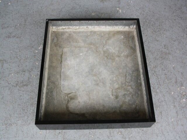 Planter wooden lacquered black design 1970