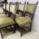 Set of eight Flemish chairs in solid walnut, 20th century