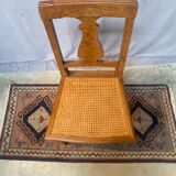 Set of 2 wooden tanned chairs