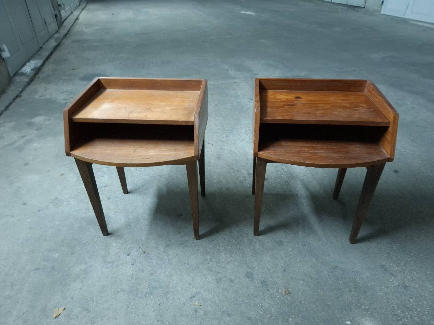 Scandinavian teak bedside table (2 available)