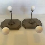 Pair of double porcelain hooks