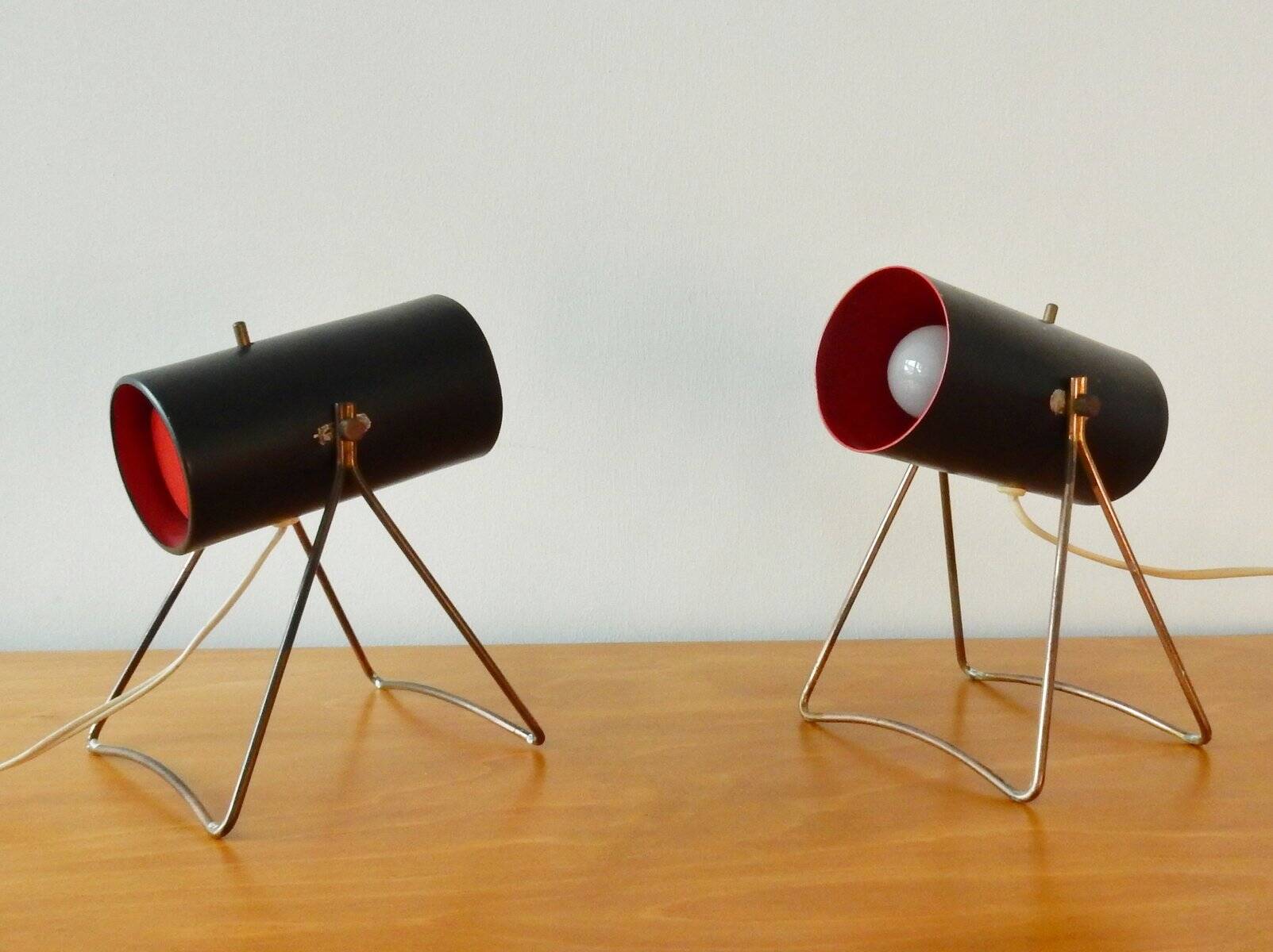 Set of 2 rare table Lamps by Svend Aage Holm Sørensen for ASEA, 1950s