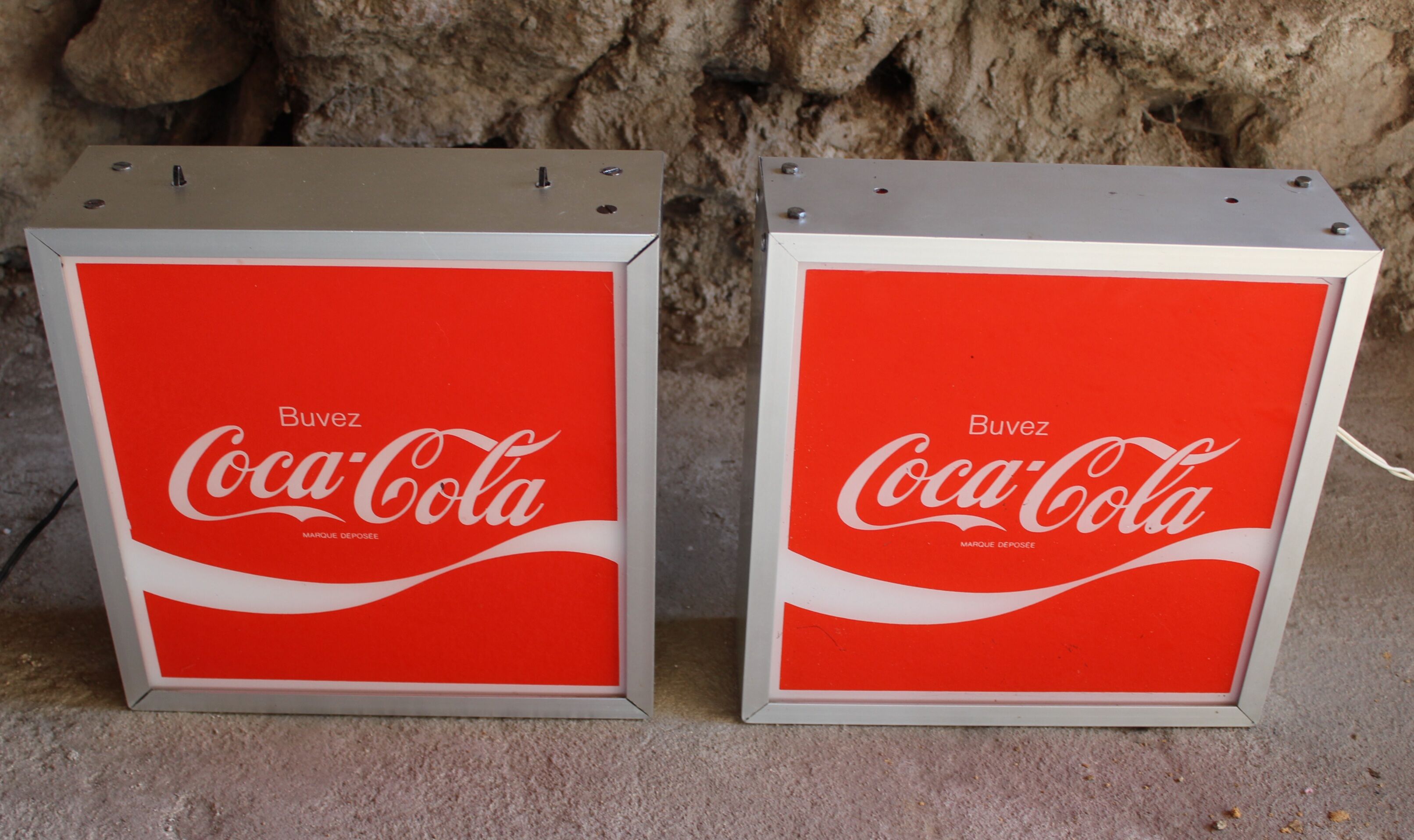 Illuminated Coca Cola bar sign