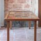 1960s geometric tiled brutalist coffee table by Jean Gregorieff