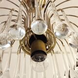 Ceiling lamp "Venini" of crystals. Italy 1970s