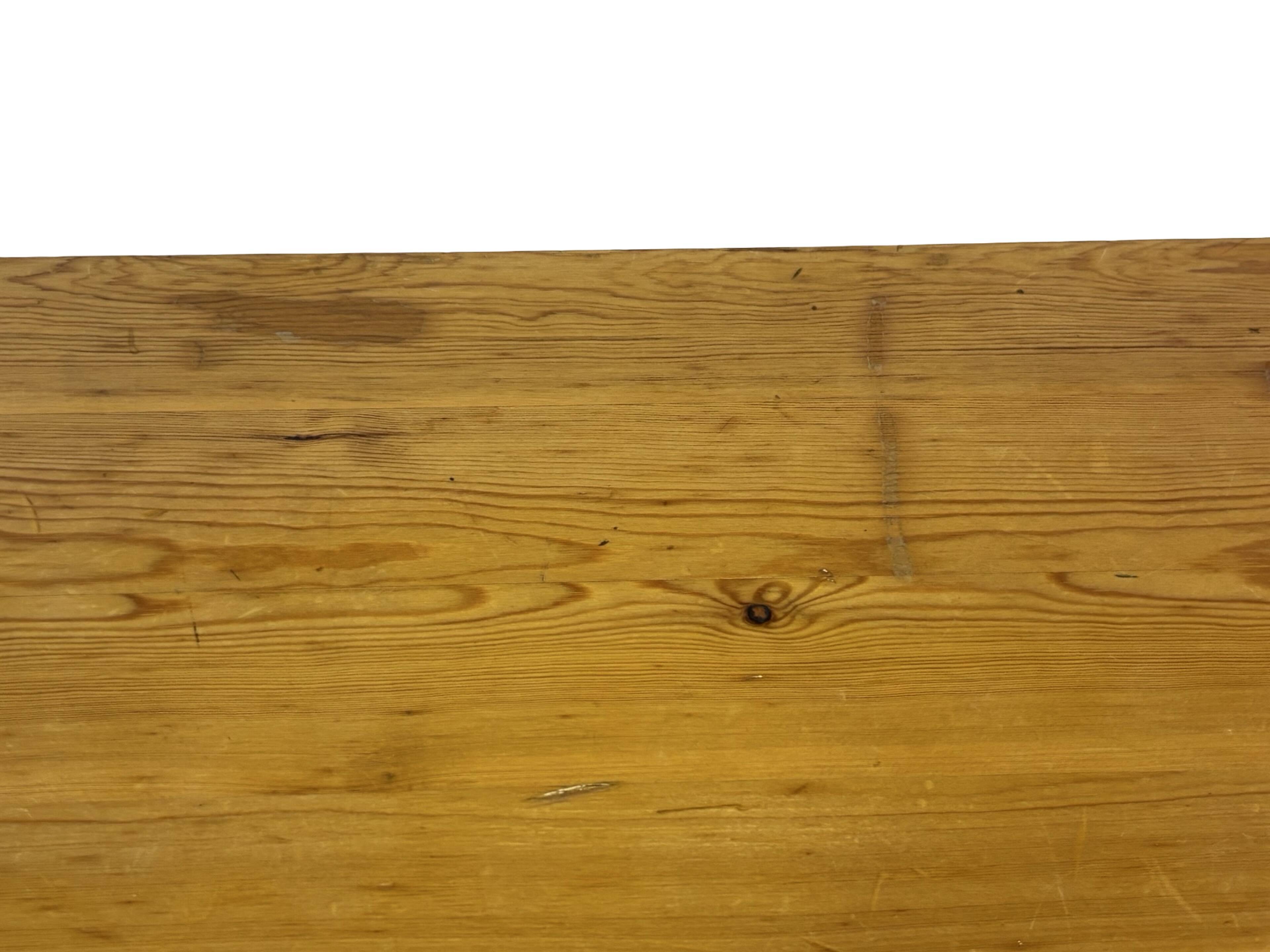 Vintage Scandinavian modern pinewood bench from the 1960's