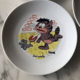 6 Barberousse porcelain plates creation by A.Deshoulieres France