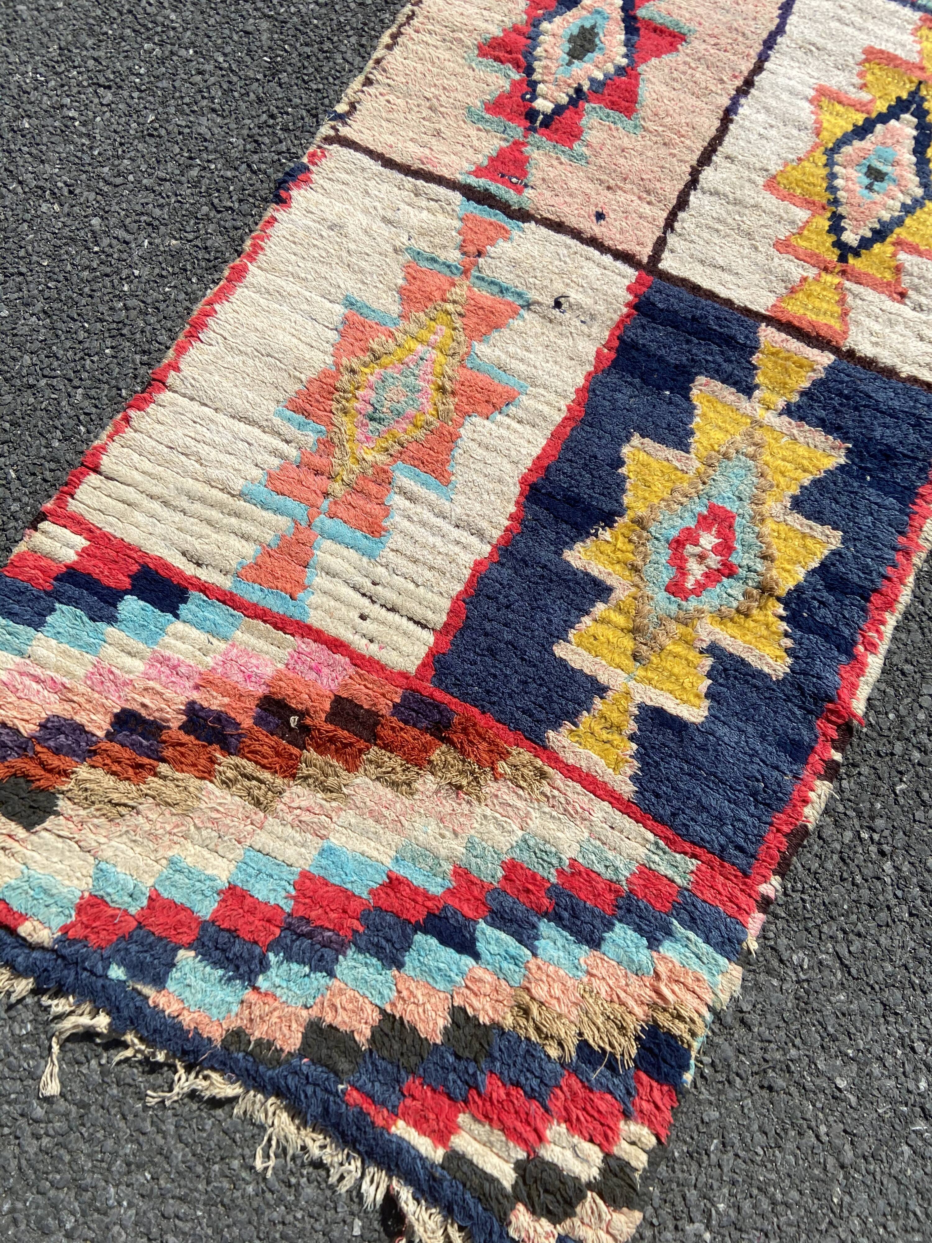 Boucherouite carpet 85x185 cm