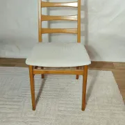Set of 2 vintage Scandinavian chairs in teak and corduroy, 1960s