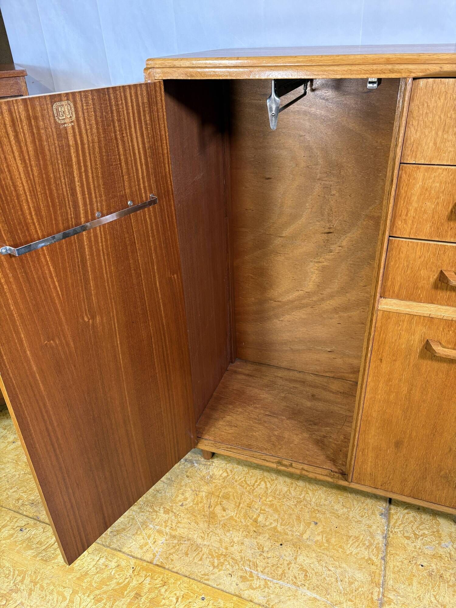 Mid-Century Retro Vintage Oak Compactum Gentleman’s Wardrobe by G Plan E. G