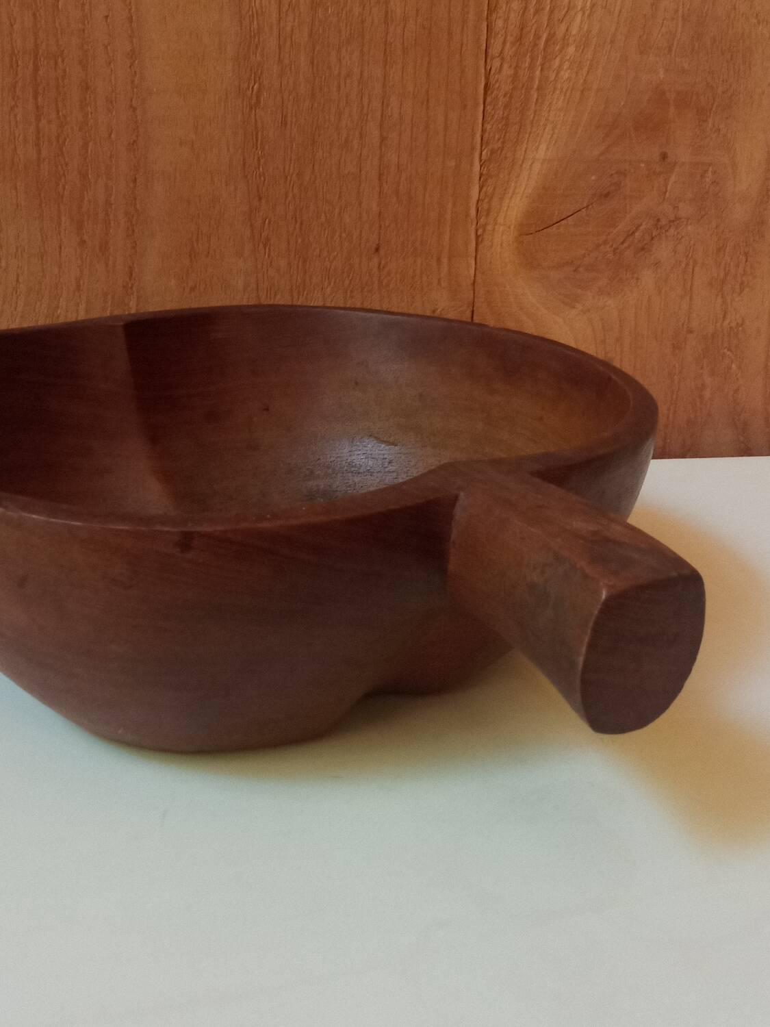 Teak apple bowl